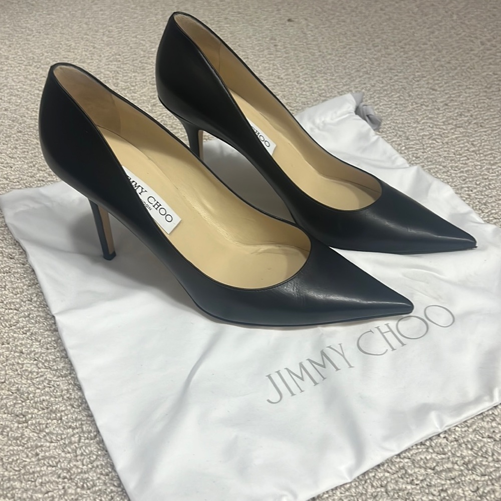 Jimmy Choo Love 85mm Black Leather Pump